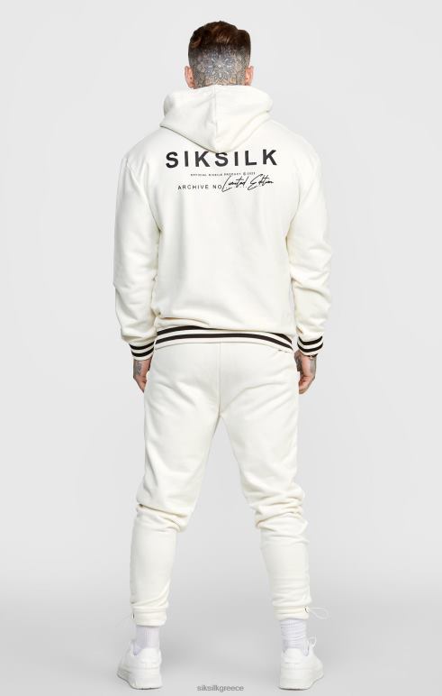 SikSilk εκρού jogger με λωρίδα μέσης άνδρες ενδύματα 48N8Z519