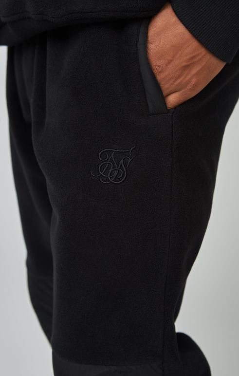 SikSilk εκρού πολικό φλις με επένδυση με μανσέτες jogger άνδρες ενδύματα 48N8Z523