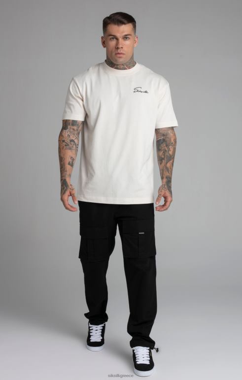 SikSilk μαύρο ripstop cargo παντελόνι άνδρες ενδύματα 48N8Z512