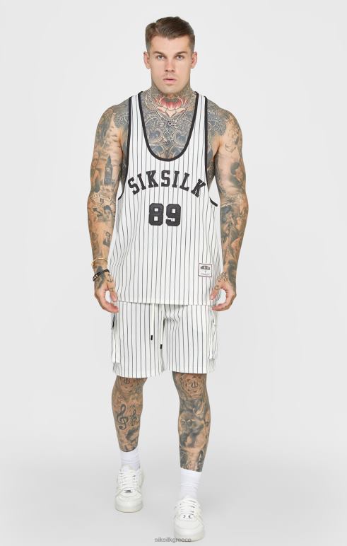 SikSilk εκρού επετείου μπάσκετ φορτίου σύντομη άνδρες ενδύματα 48N8Z568