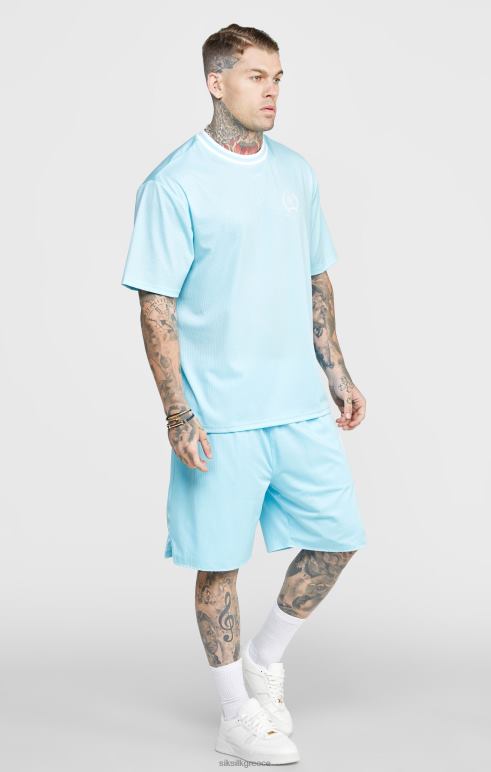 SikSilk μπλε πλέγμα χαλαρή εφαρμογή κοντά άνδρες ενδύματα 48N8Z575