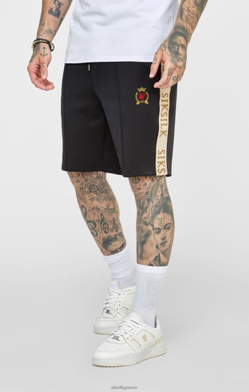 SikSilk κοντό μαύρο λοφίο άνδρες ενδύματα 48N8Z577
