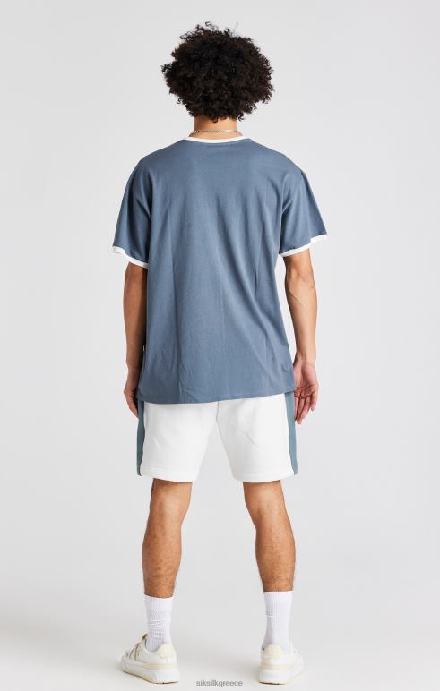 SikSilk λευκό τριαντάφυλλο κέντημα κοντό άνδρες ενδύματα 48N8Z584