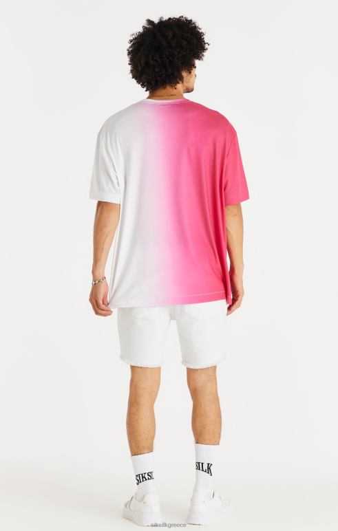 SikSilk λευκό ακατέργαστο στρίφωμα ταλαιπωρημένο τζιν κοντό άνδρες ενδύματα 48N8Z600