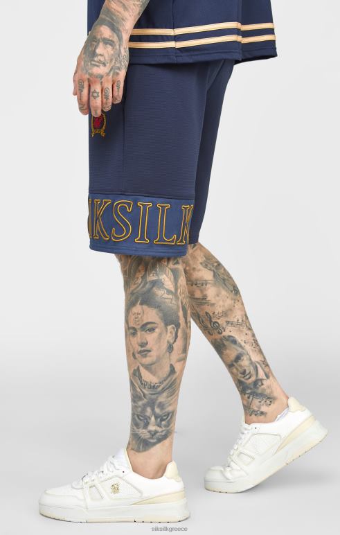 SikSilk ναυτικό κέντημα χαλαρό κοντό άνδρες ενδύματα 48N8Z607