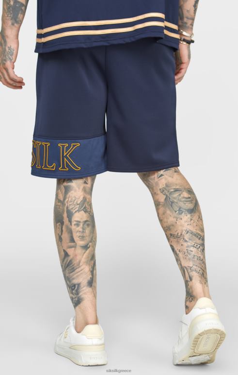 SikSilk ναυτικό κέντημα χαλαρό κοντό άνδρες ενδύματα 48N8Z607