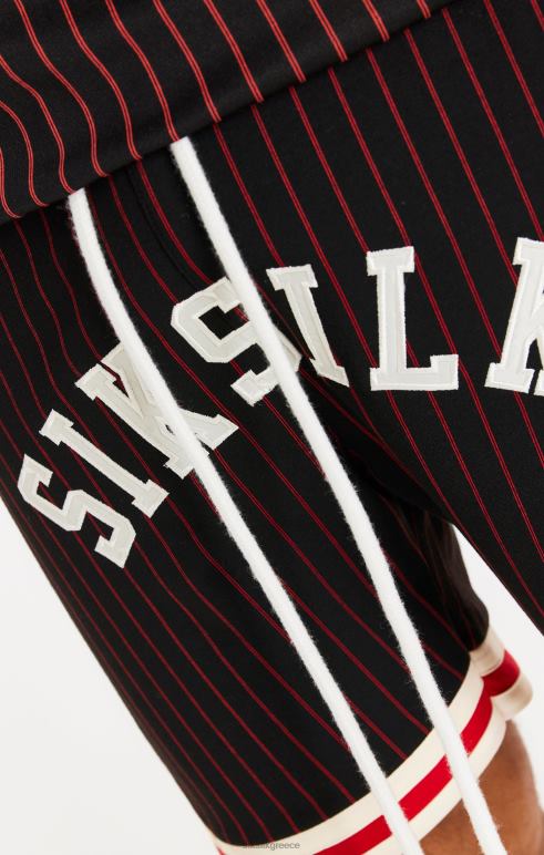 SikSilk μαύρο ρετρό κλασικό μπασκετικό σορτς άνδρες ενδύματα 48N8Z609