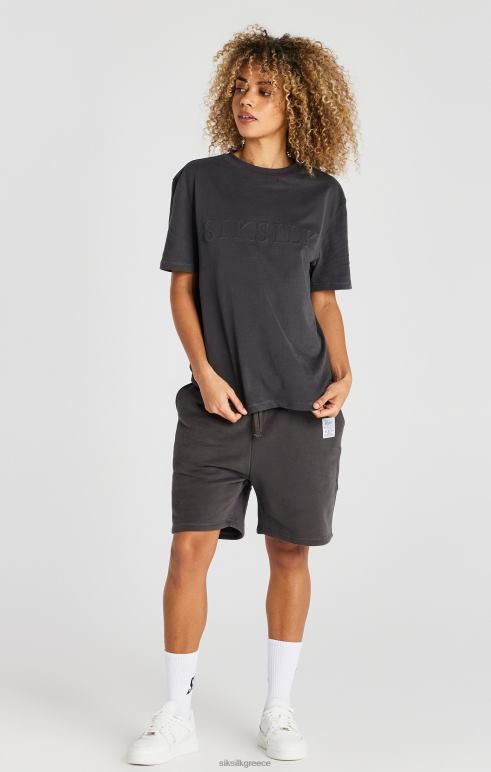 SikSilk μαύρο foundation jogger κοντό άνδρες ενδύματα 48N8Z602