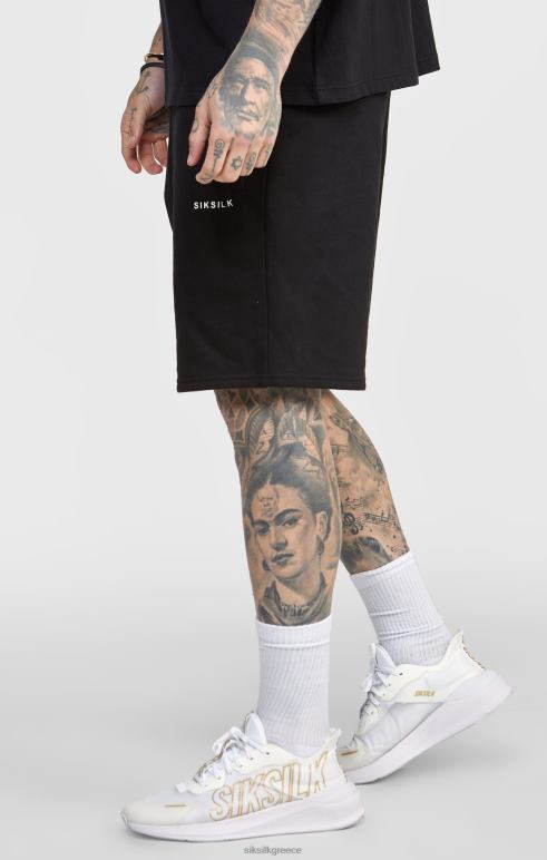 SikSilk μαύρο jogger κοντή με λωρίδα μέσης άνδρες ενδύματα 48N8Z610