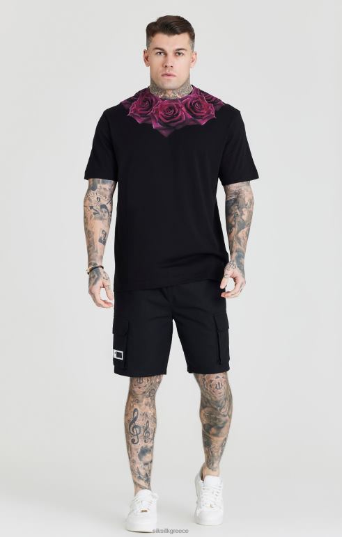 SikSilk μαύρο ripstop φορτίο κοντό άνδρες ενδύματα 48N8Z586