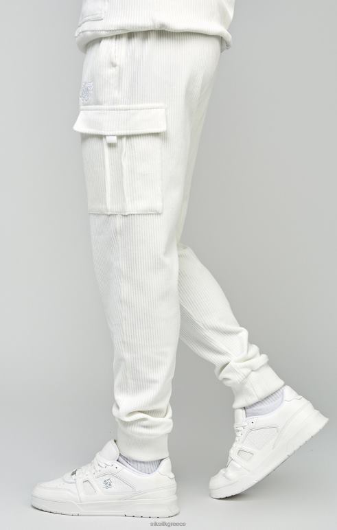 SikSilk εκρού κοτλέ φορτηγά joggers άνδρες ενδύματα 48N8Z530