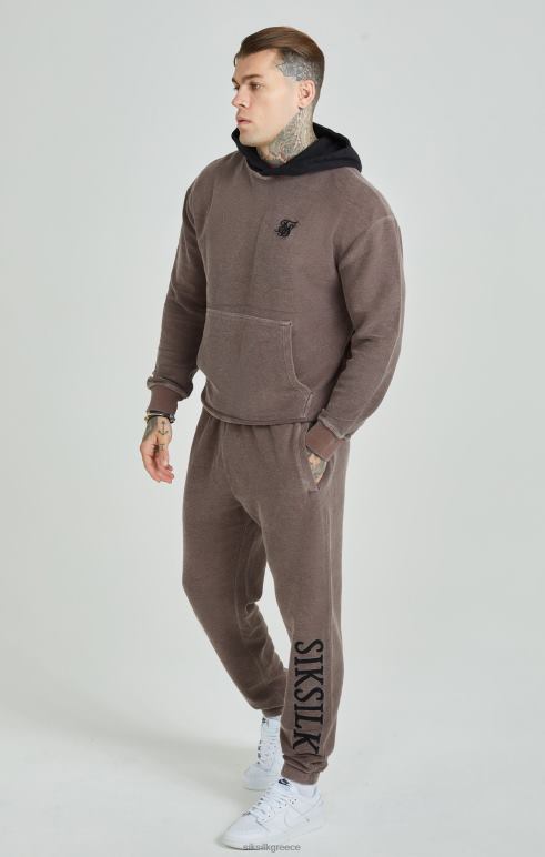 SikSilk καφέ βαρέων βαρών loopback χαλαρά joggers άνδρες ενδύματα 48N8Z537