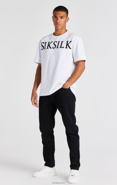 SikSilk τζιν σε ίσιο ροζ μαύρο ροζ άνδρες ενδύματα 48N8Z542