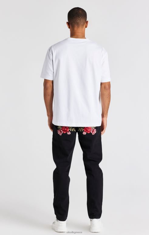 SikSilk τζιν σε ίσιο ροζ μαύρο ροζ άνδρες ενδύματα 48N8Z542