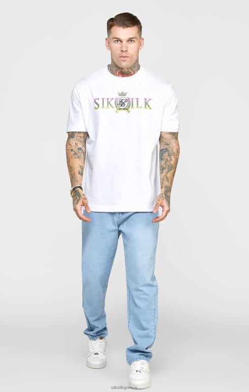 SikSilk μπλε τριαντάφυλλο τζιν σε ευθεία κοπή άνδρες ενδύματα 48N8Z543