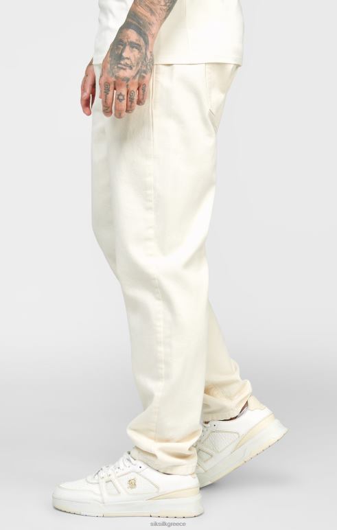 SikSilk εκρού χαλαρή εφαρμογή τζιν άνδρες ενδύματα 48N8Z545