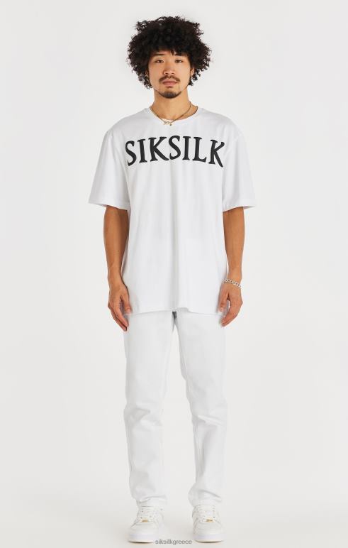 SikSilk λευκό τζιν σε ίσιο κόψιμο άνδρες ενδύματα 48N8Z547