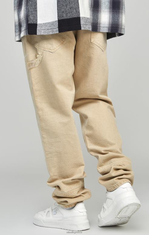 SikSilk εκρού ίσια εφαρμογή ξυλουργικό τζιν άνδρες ενδύματα 48N8Z555