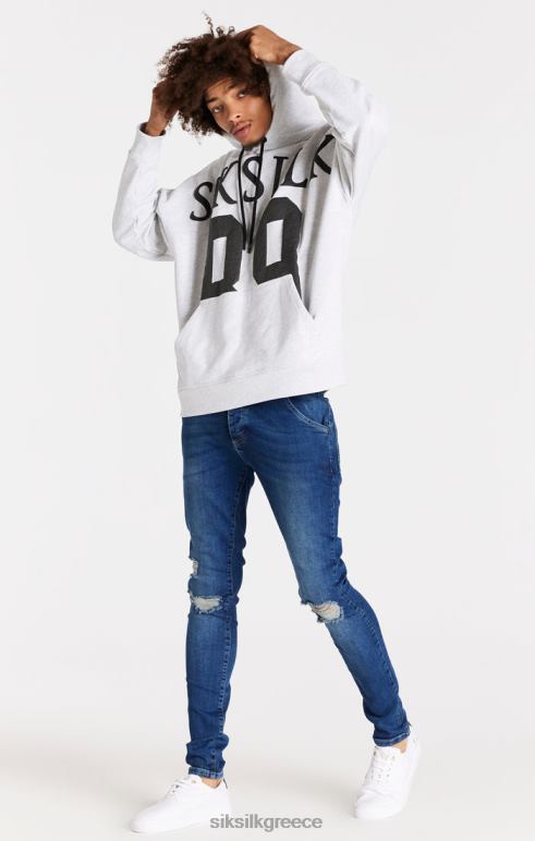SikSilk μπλε ταλαιπωρημένο slim fit jean άνδρες ενδύματα 48N8Z563