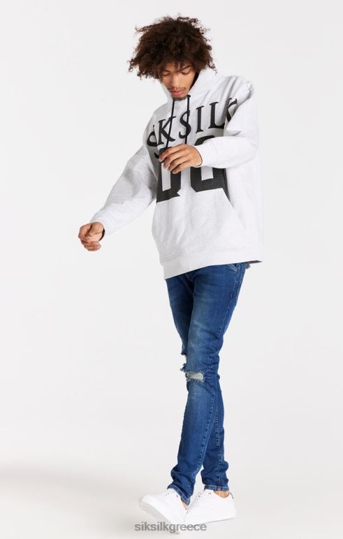 SikSilk μπλε ταλαιπωρημένο slim fit jean άνδρες ενδύματα 48N8Z563