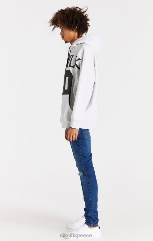 SikSilk μπλε ταλαιπωρημένο slim fit jean άνδρες ενδύματα 48N8Z563