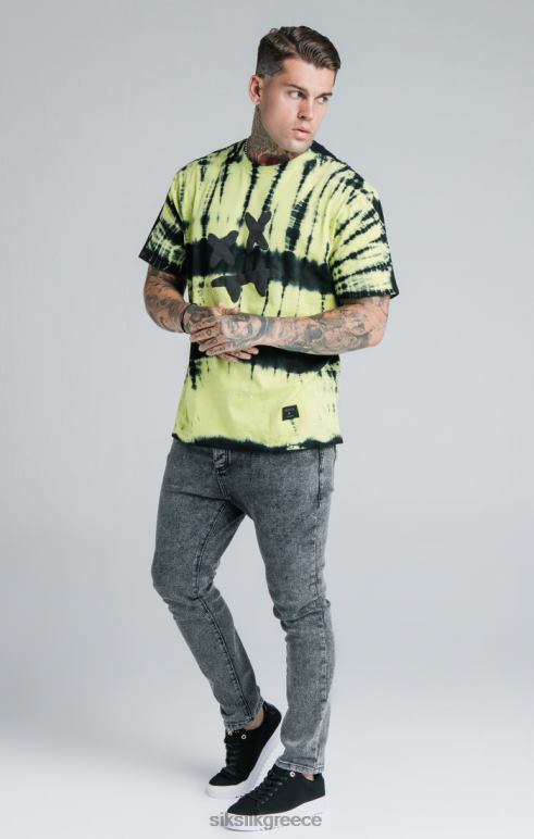 SikSilk x Steve Aoki μαύρο φαρδύ τζιν άνδρες ενδύματα 48N8Z561