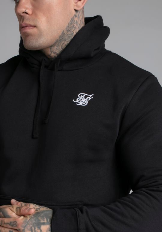 SikSilk μαύρο βασικό κουκούλα άνδρες ενδύματα 48N8Z422