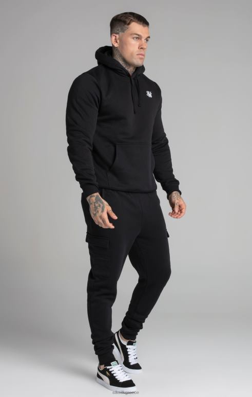 SikSilk μαύρο βασικό κουκούλα άνδρες ενδύματα 48N8Z422