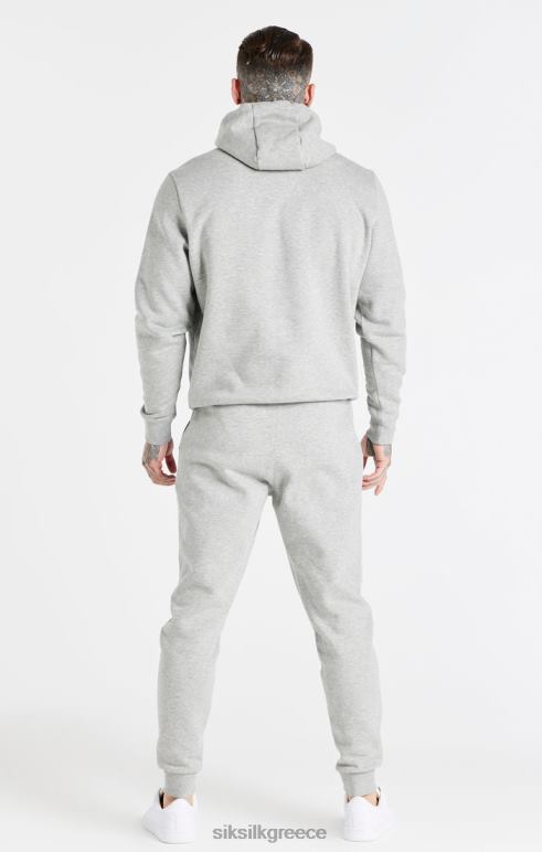 SikSilk Απαραίτητη κουκούλα με κουκούλα γκρι μάργα άνδρες ενδύματα 48N8Z432