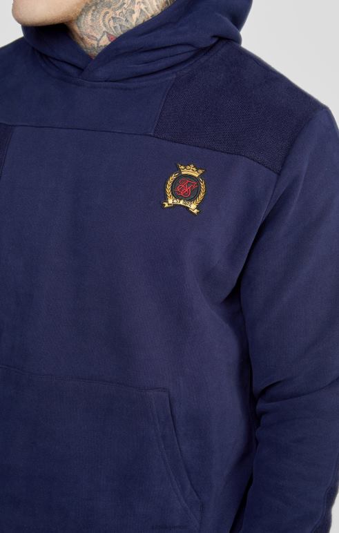 SikSilk ναυτικό κόψτε και ράψτε ανάποδη υπερμεγέθη κουκούλα άνδρες ενδύματα 48N8Z435