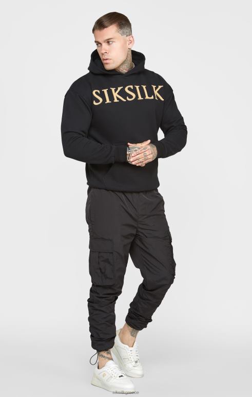 SikSilk χρυσό απλικέ κουκούλα άνδρες ενδύματα 48N8Z436