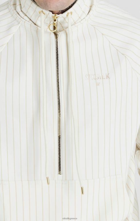 SikSilk εκρού ρετρό μισό φερμουάρ χωνί πάνω μέρος άνδρες ενδύματα 48N8Z438