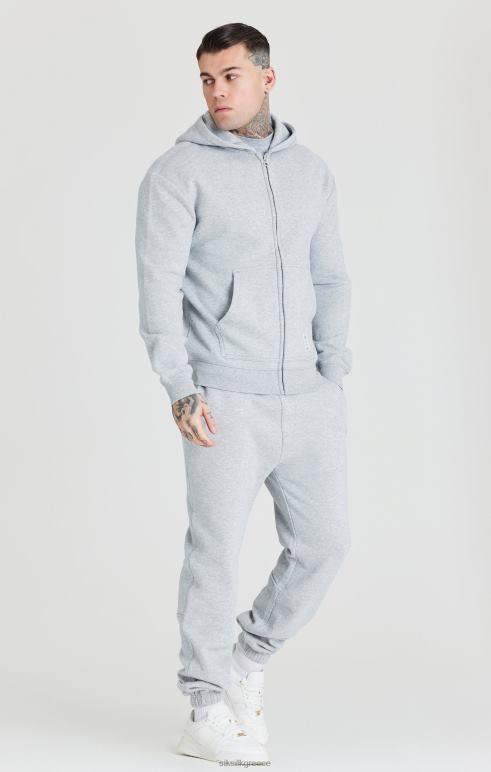 SikSilk γκρι φερμουάρ βάσης μέσα από κουκούλα άνδρες ενδύματα 48N8Z439