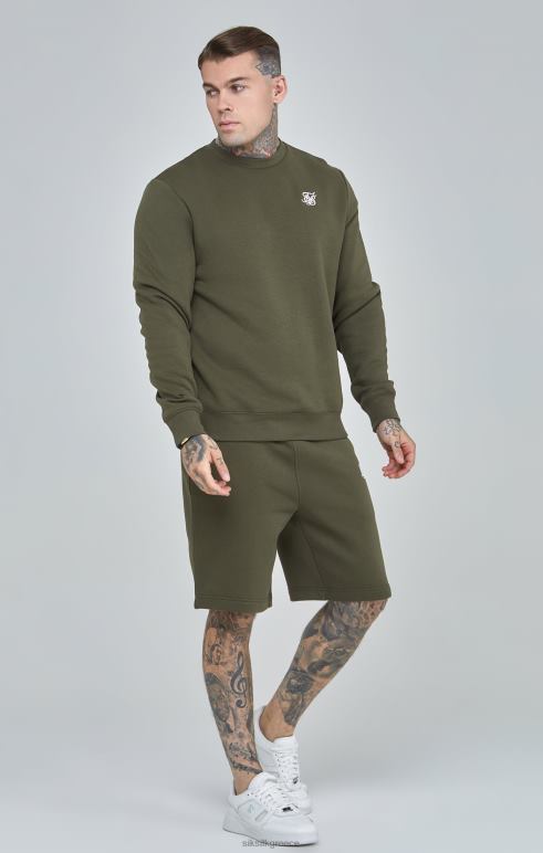SikSilk φούτερ χακί απαραίτητο άνδρες ενδύματα 48N8Z441