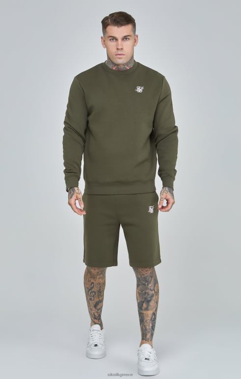 SikSilk φούτερ χακί απαραίτητο άνδρες ενδύματα 48N8Z441