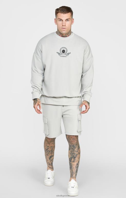 SikSilk γκρι φούτερ πολυτελείας άνδρες ενδύματα 48N8Z444