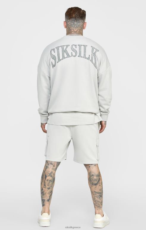 SikSilk γκρι φούτερ πολυτελείας άνδρες ενδύματα 48N8Z444