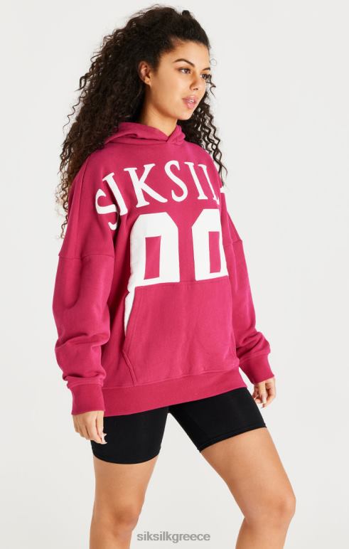 SikSilk ροζ φούτερ με κουκούλα με χαλαρή εφαρμογή άνδρες ενδύματα 48N8Z459