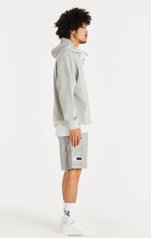 SikSilk elite ανάγλυφη κουκούλα 89 - γκρι μάργα άνδρες ενδύματα 48N8Z417