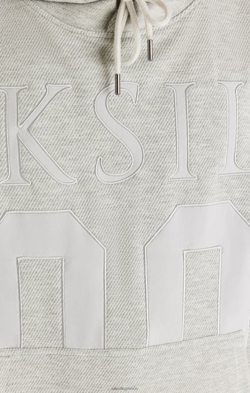 SikSilk elite ανάγλυφη κουκούλα 89 - γκρι μάργα άνδρες ενδύματα 48N8Z417