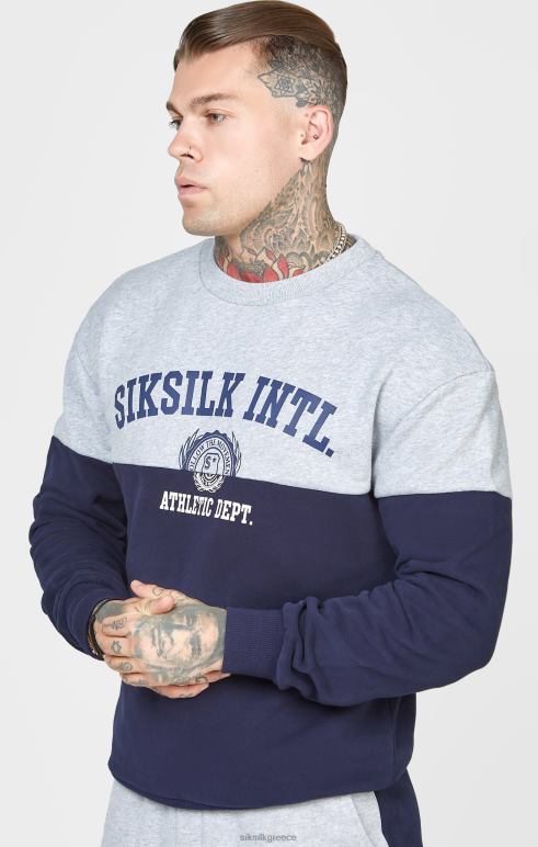 SikSilk navy κόβω και ράβω υπερμεγέθη ιδρώτα άνδρες ενδύματα 48N8Z437