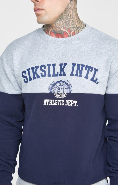 SikSilk navy κόβω και ράβω υπερμεγέθη ιδρώτα άνδρες ενδύματα 48N8Z437