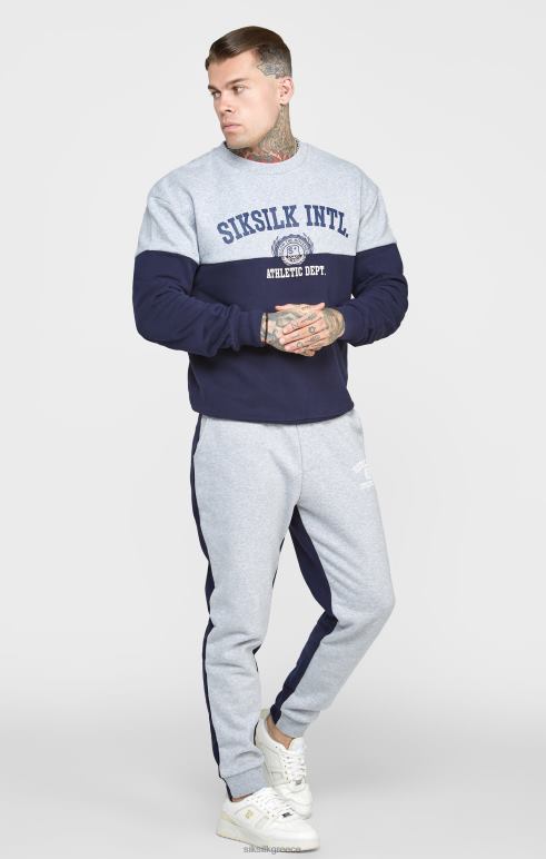 SikSilk navy κόβω και ράβω υπερμεγέθη ιδρώτα άνδρες ενδύματα 48N8Z437