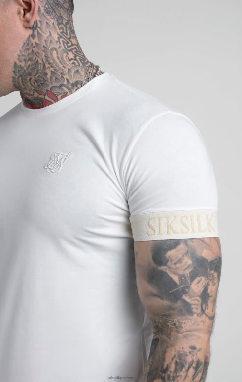 SikSilk εκρού ελαστική μπλούζα με μανσέτα άνδρες ενδύματα 48N8Z367