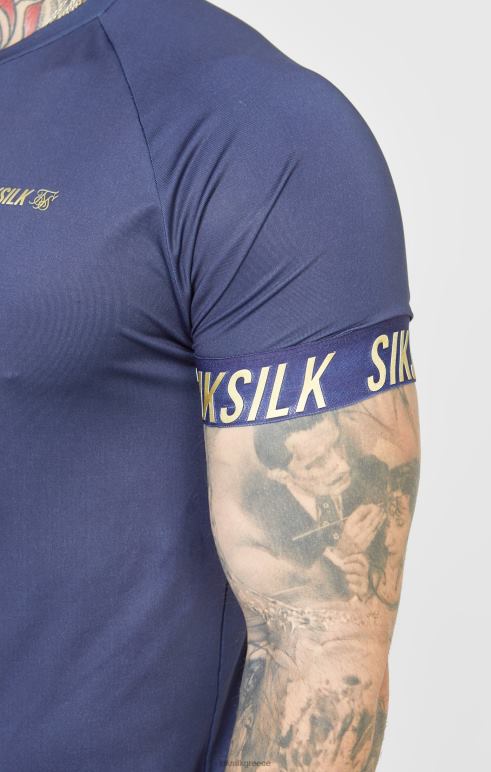 SikSilk ναυτικό αθλητικό μπλουζάκι άνδρες ενδύματα 48N8Z371