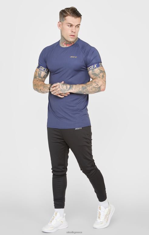 SikSilk ναυτικό αθλητικό μπλουζάκι άνδρες ενδύματα 48N8Z371
