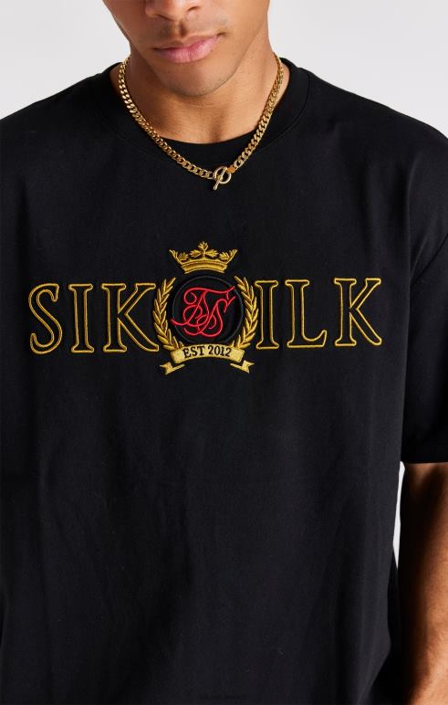 SikSilk υπερμεγέθη μπλουζάκι με μαύρη κορυφή άνδρες ενδύματα 48N8Z373
