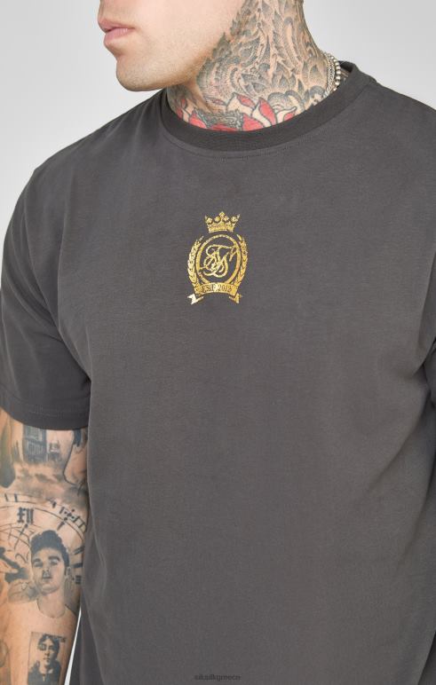 SikSilk μπλουζάκι από αλουμινόχαρτο μαύρο άνδρες ενδύματα 48N8Z375