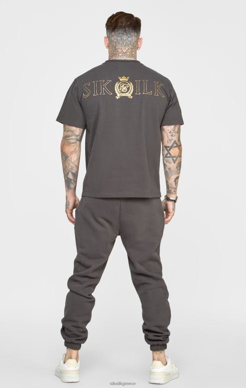 SikSilk μπλουζάκι από αλουμινόχαρτο μαύρο άνδρες ενδύματα 48N8Z375