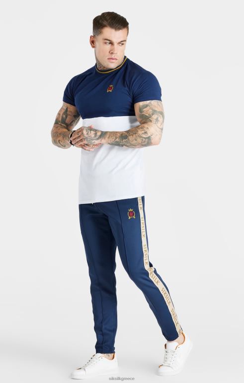 SikSilk ναυτικό μπλουζάκι με κόψιμο & ράψιμο μυών άνδρες ενδύματα 48N8Z377